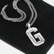 G Letter Pendant with Chain Kids Necklace - Stainless Steel