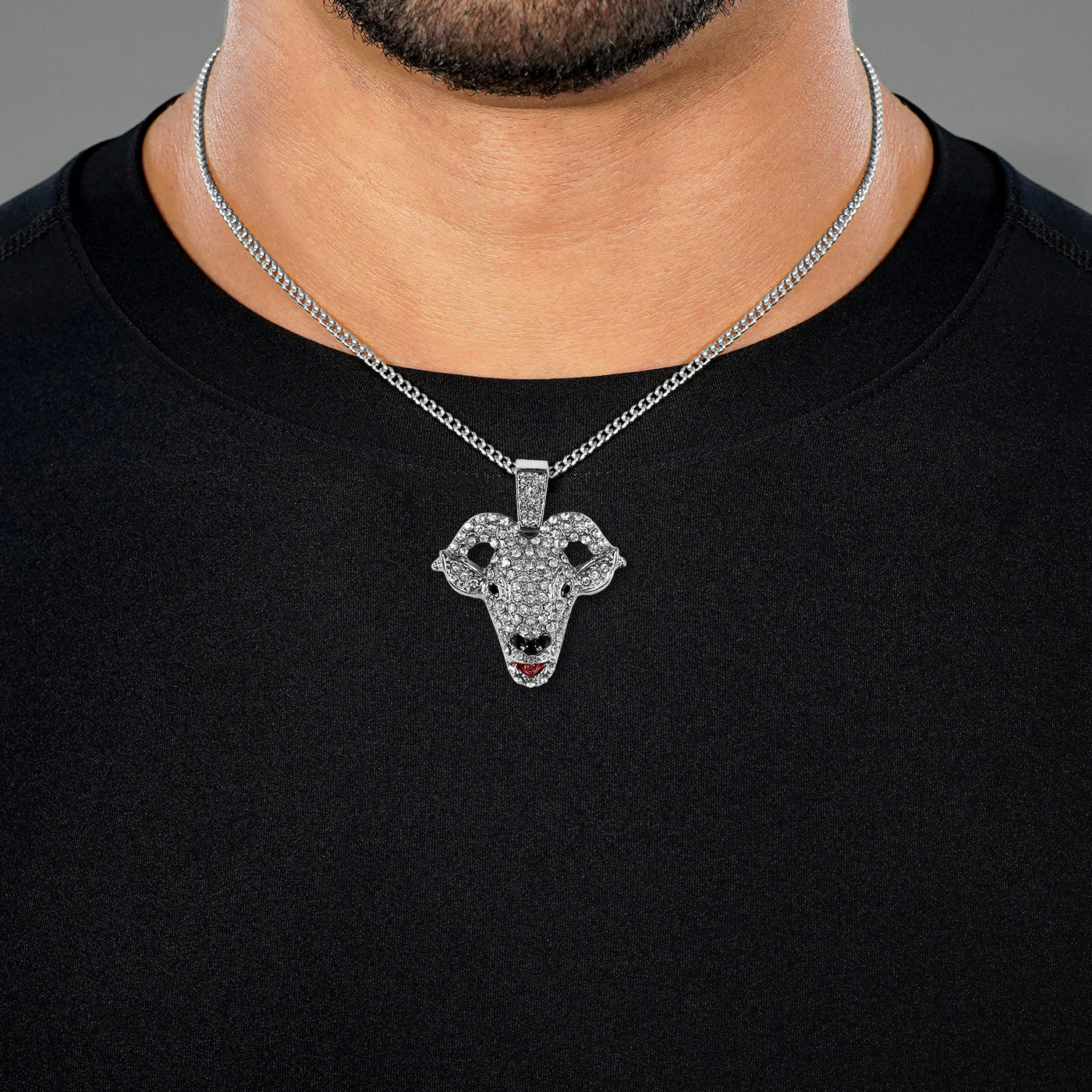 GOAT 1½" Pendant with Chain Necklace - Stainless Steel