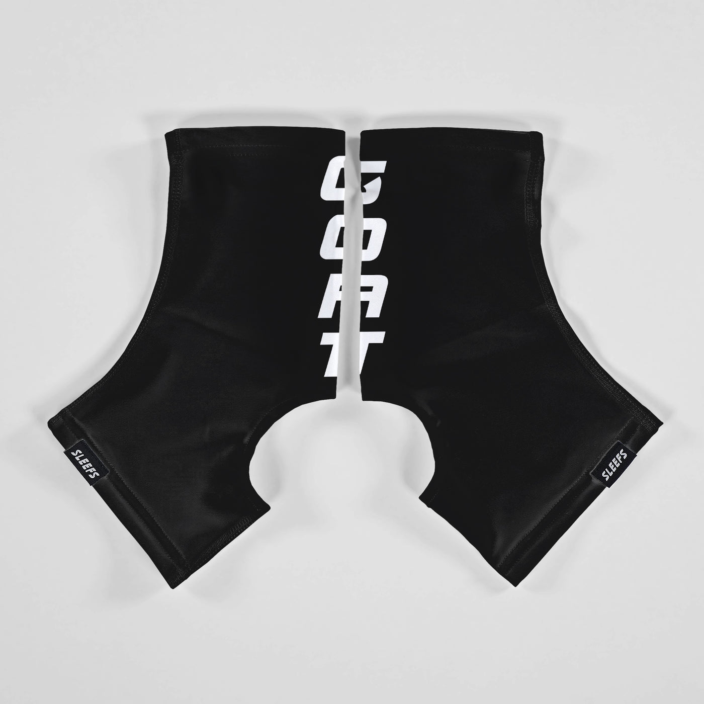 Goat Spell Out Black White Spats / Cleat Covers