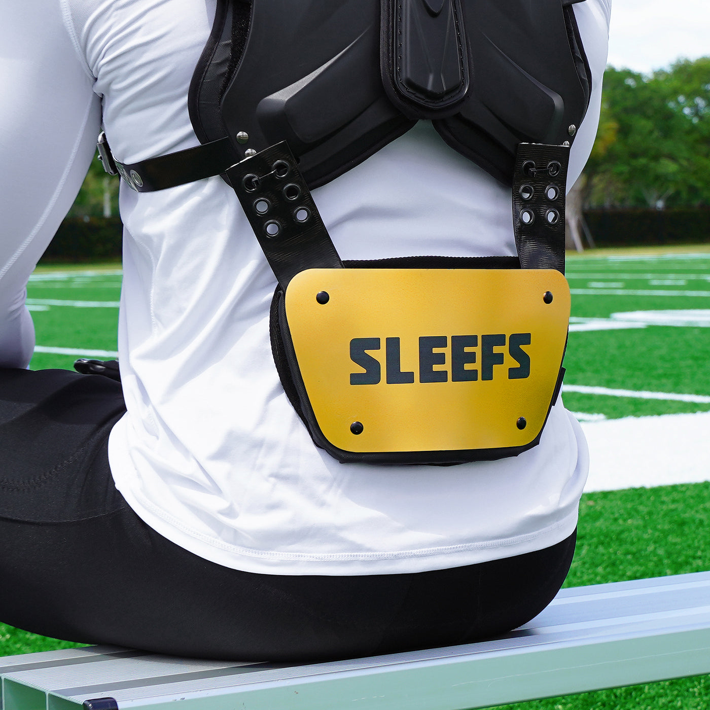 Gold Football Back Plate - Adult