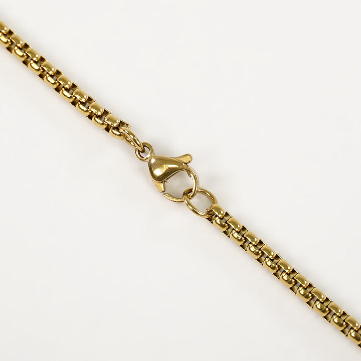 Golden BRKN Emoticon Pendant with Chain Necklace