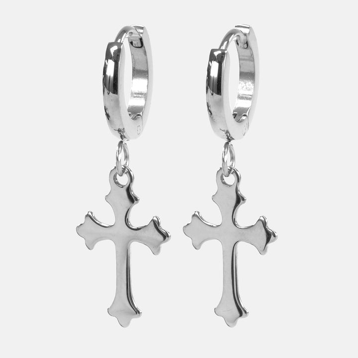 Gothic Cross Earrings - Stainless Steel