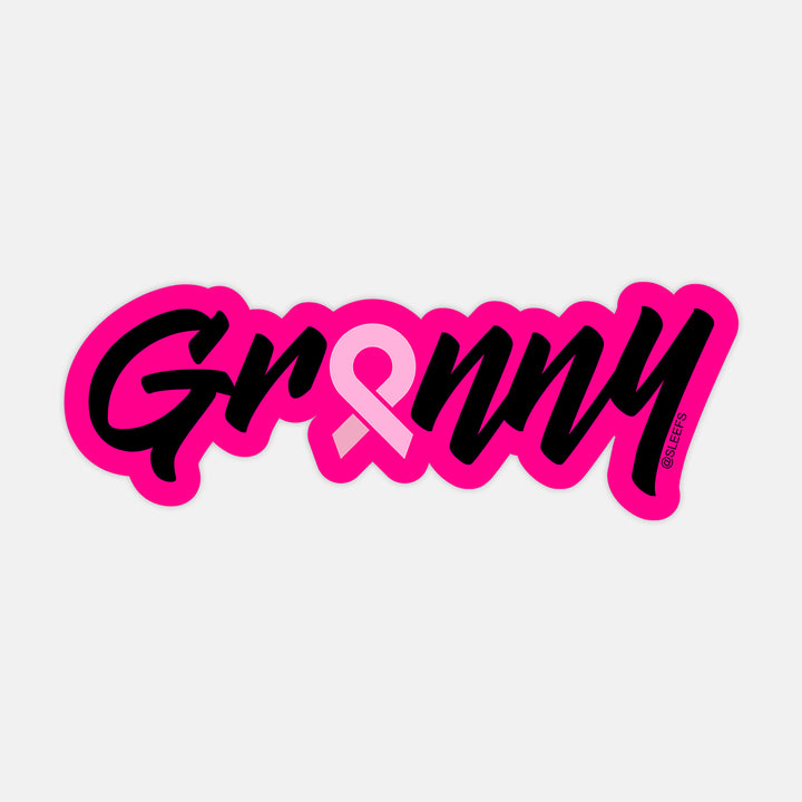 Granny Pink Ribbon Sticker
