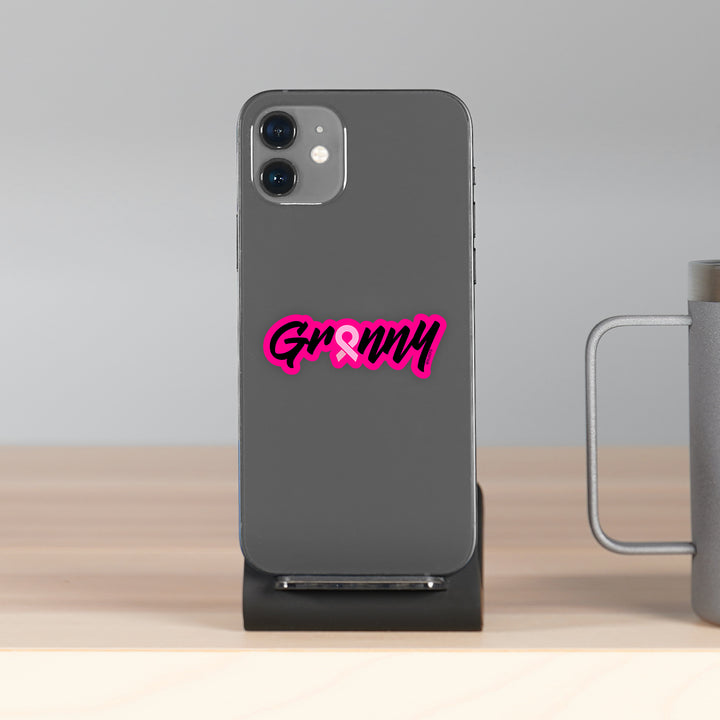 Granny Pink Ribbon Sticker