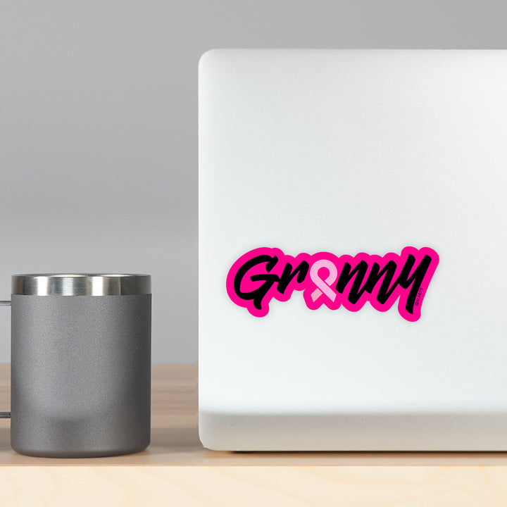 Granny Pink Ribbon Sticker