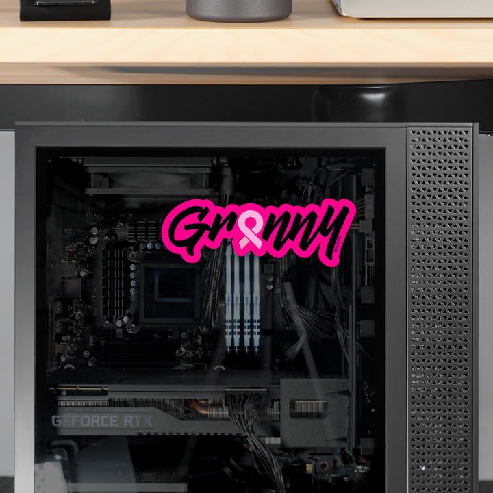 Granny Pink Ribbon Sticker