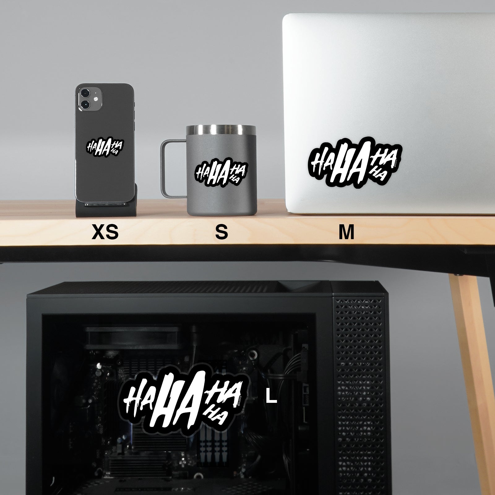 Sticker Hasha HA HA HA White Sticker – SLEEFS