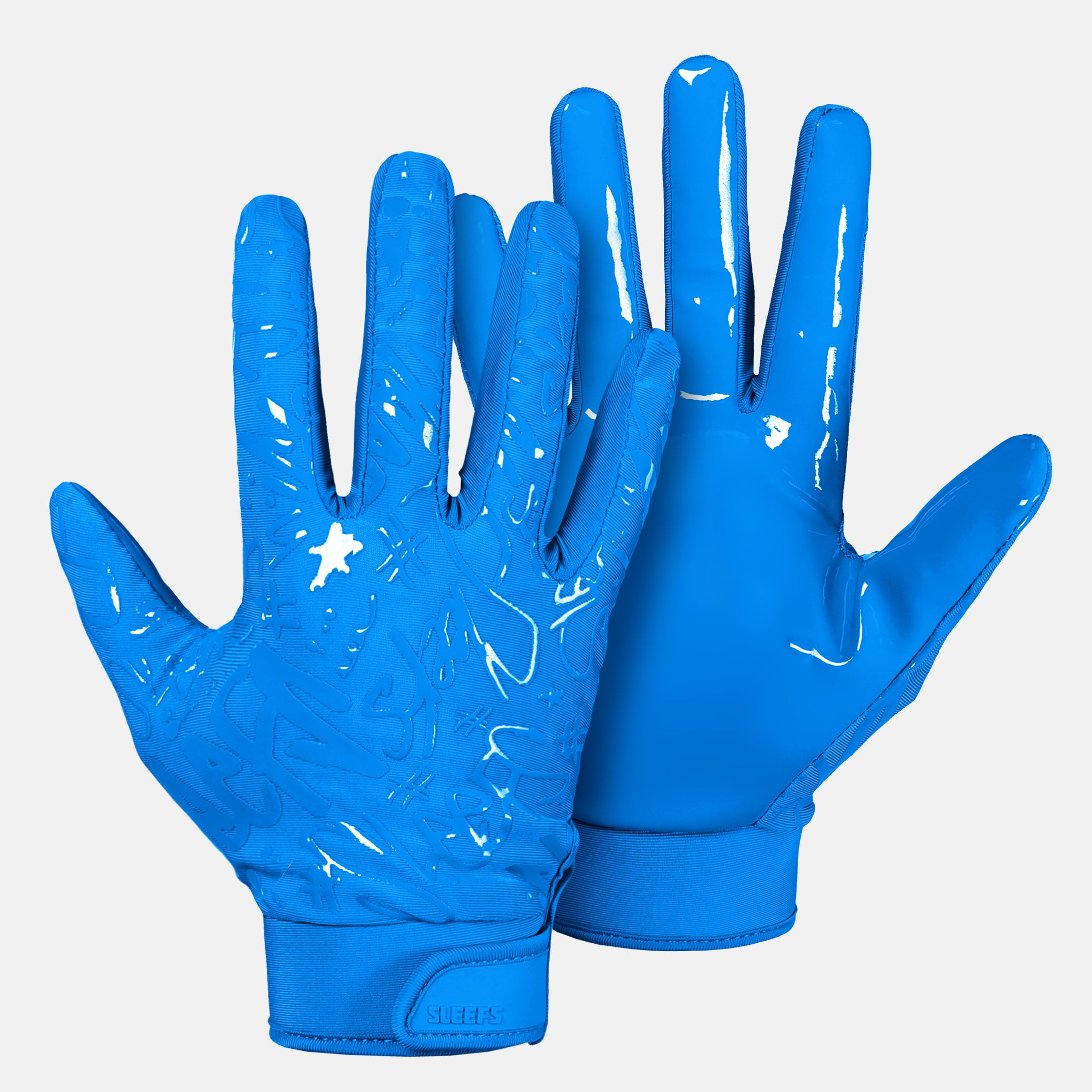 Hue Blue Sticky Football Receiver Gloves – SLEEFS
