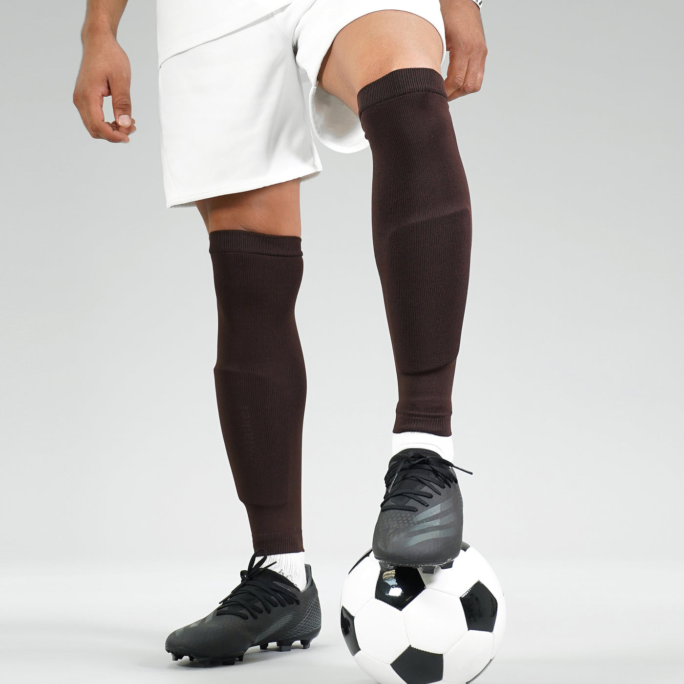 Hue Brown Soccer Leg Sleeves