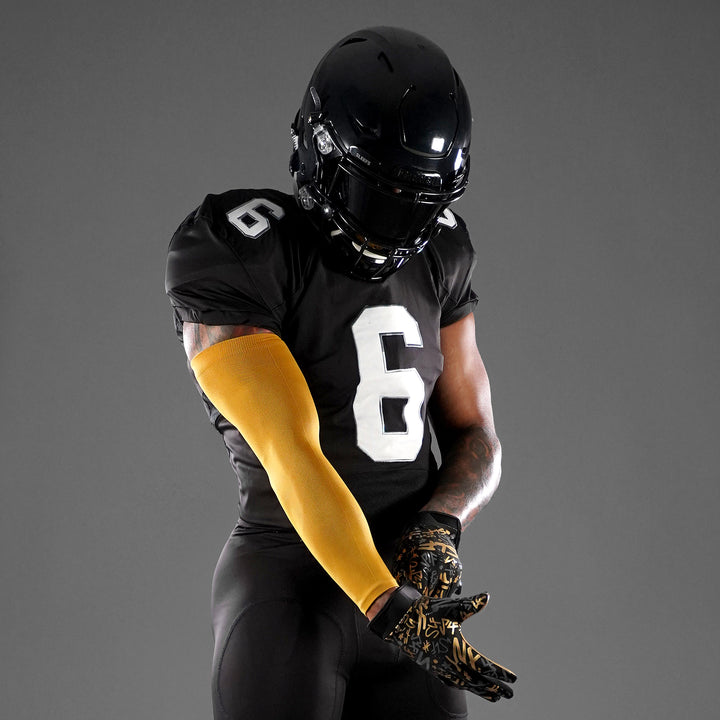 Hue Gold One Size Fits All Football Arm Sleeve