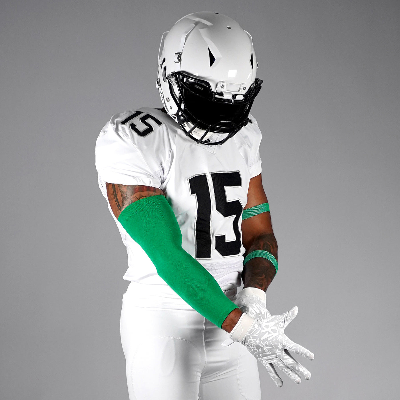 Hue Green One Size Fits All Football Arm Sleeve