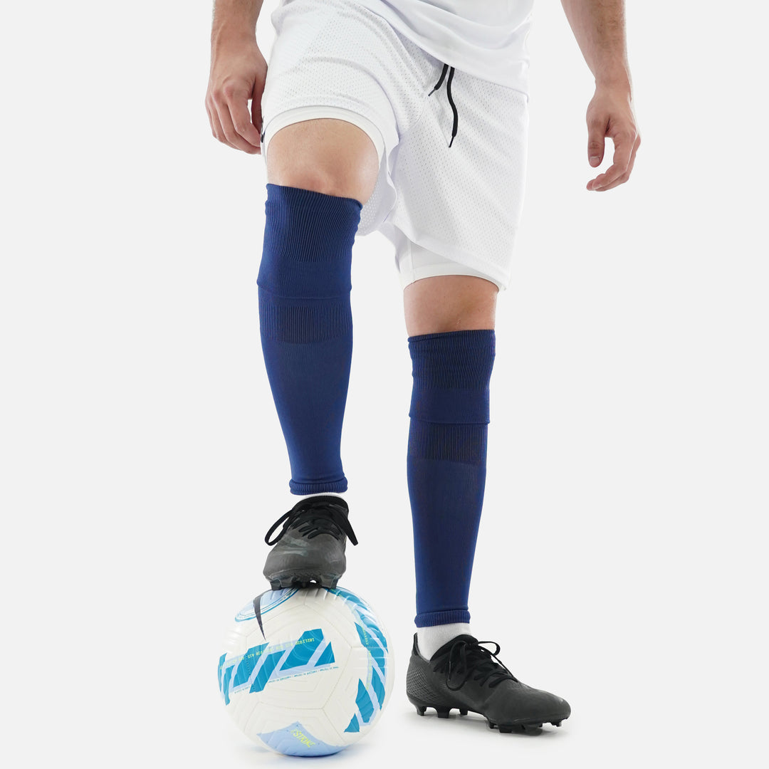 Hue Navy Long Soccer Leg Sleeves