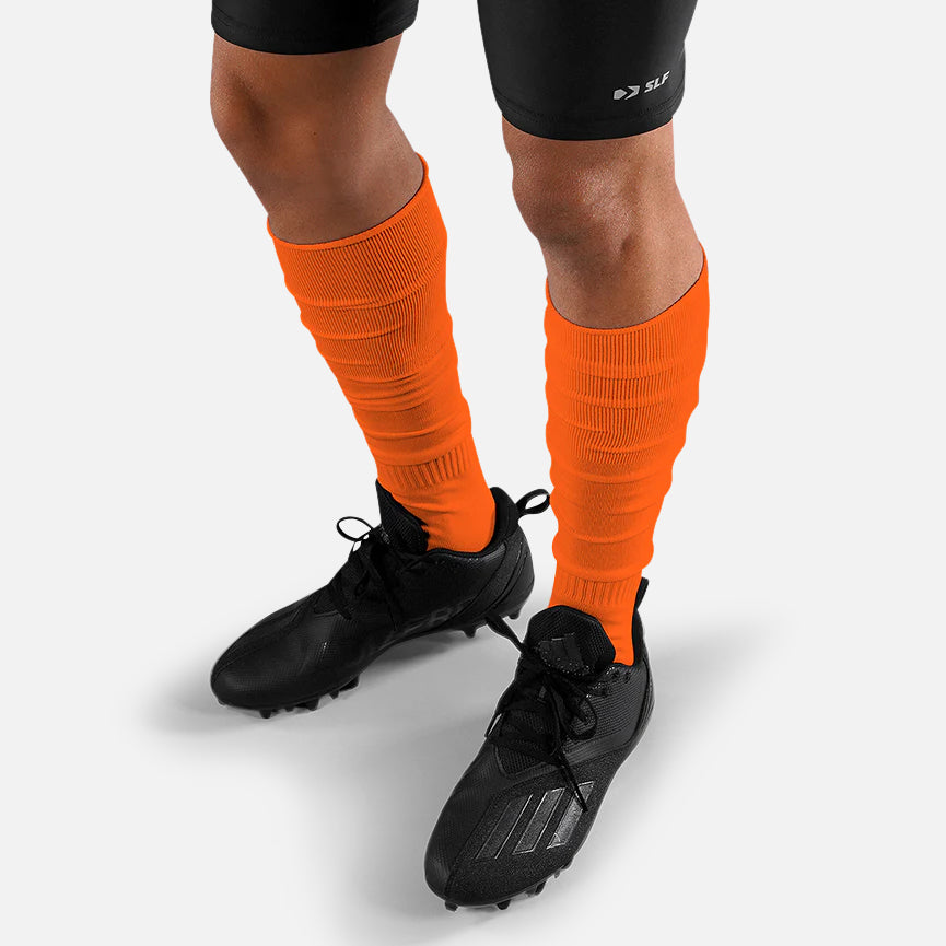 Hot Orange Over The Knee Sport Socks
