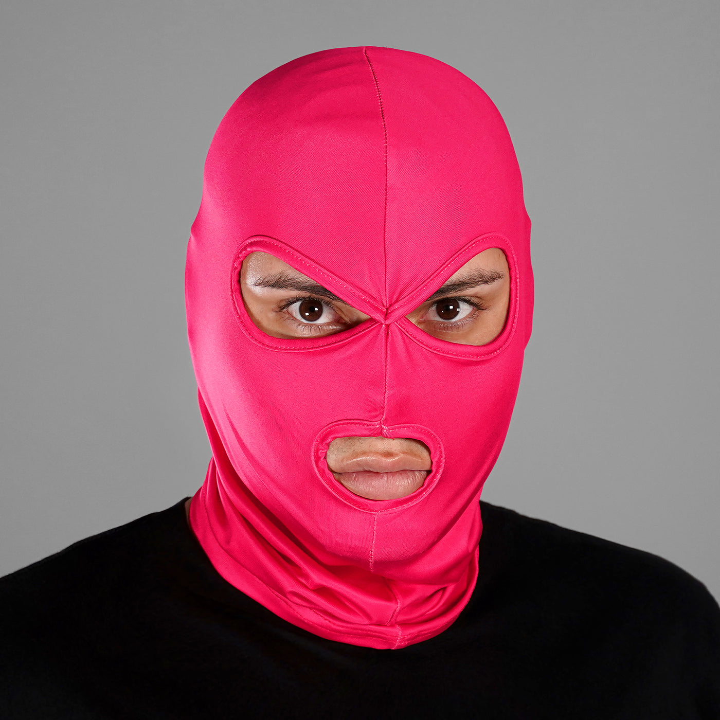 Hue Pink 3 Hole Ski Mask