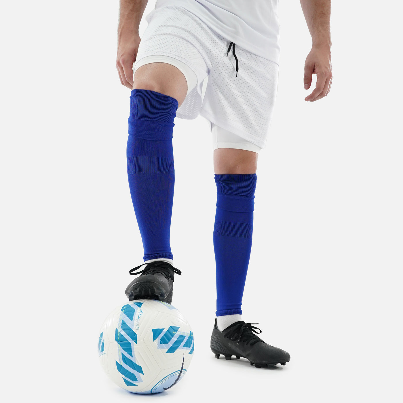 Hue Royal Blue Long Soccer Leg Sleeves