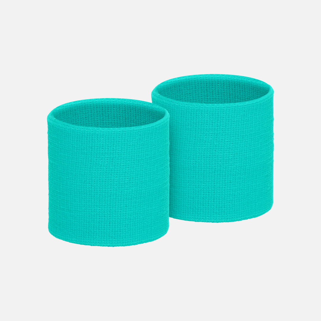 Hue Teal Cotton Wristbands (Pair)
