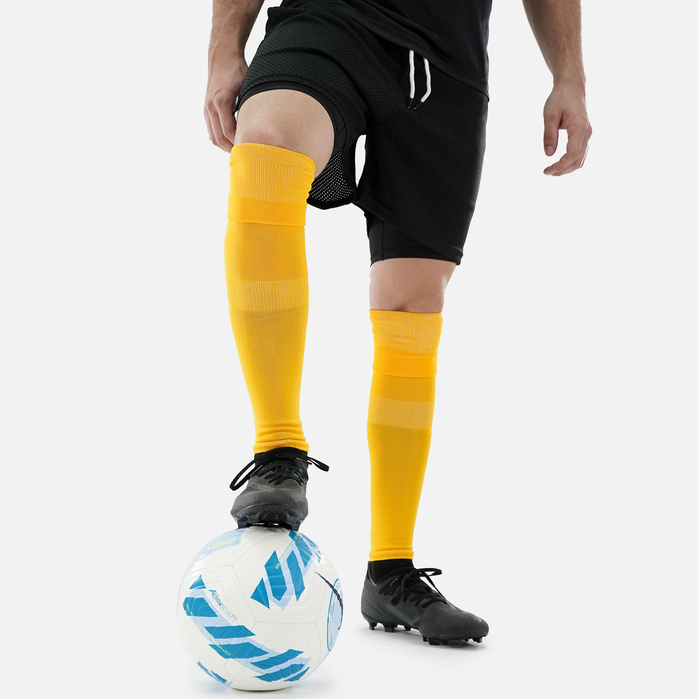 Hue Yellow Gold Long Soccer Leg Sleeves