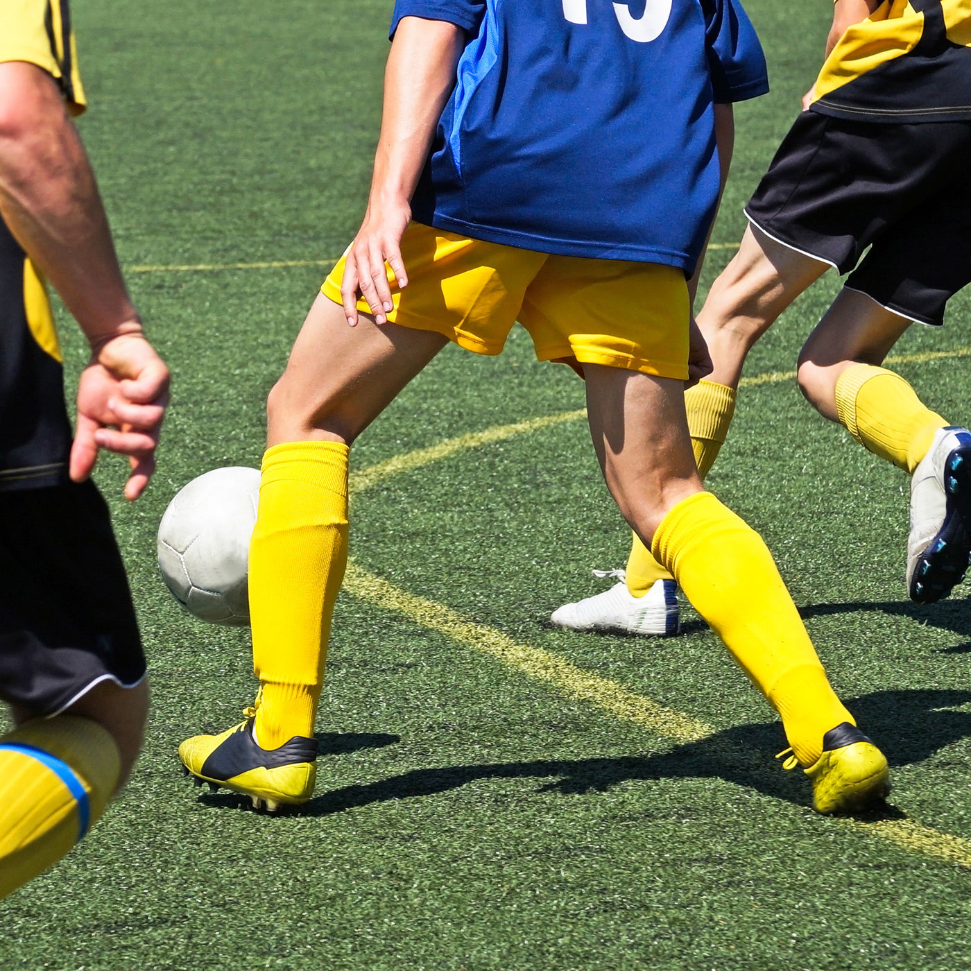 Hue Yellow Soccer Knee-High Socks