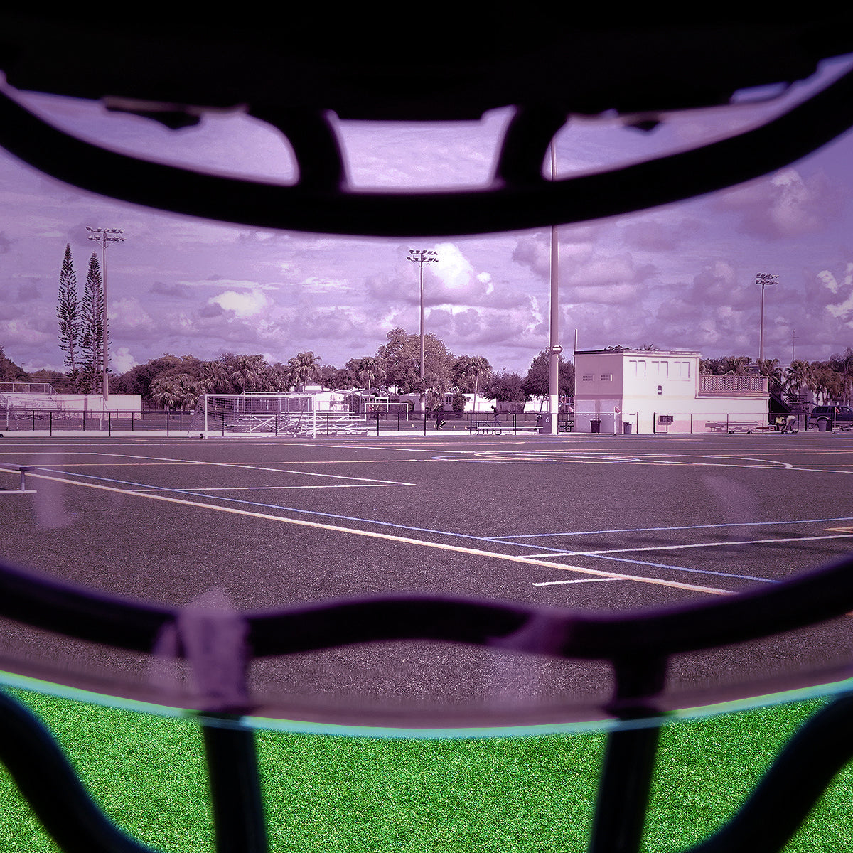 Purple Machine Silver Helmet Eye-Shield Visor