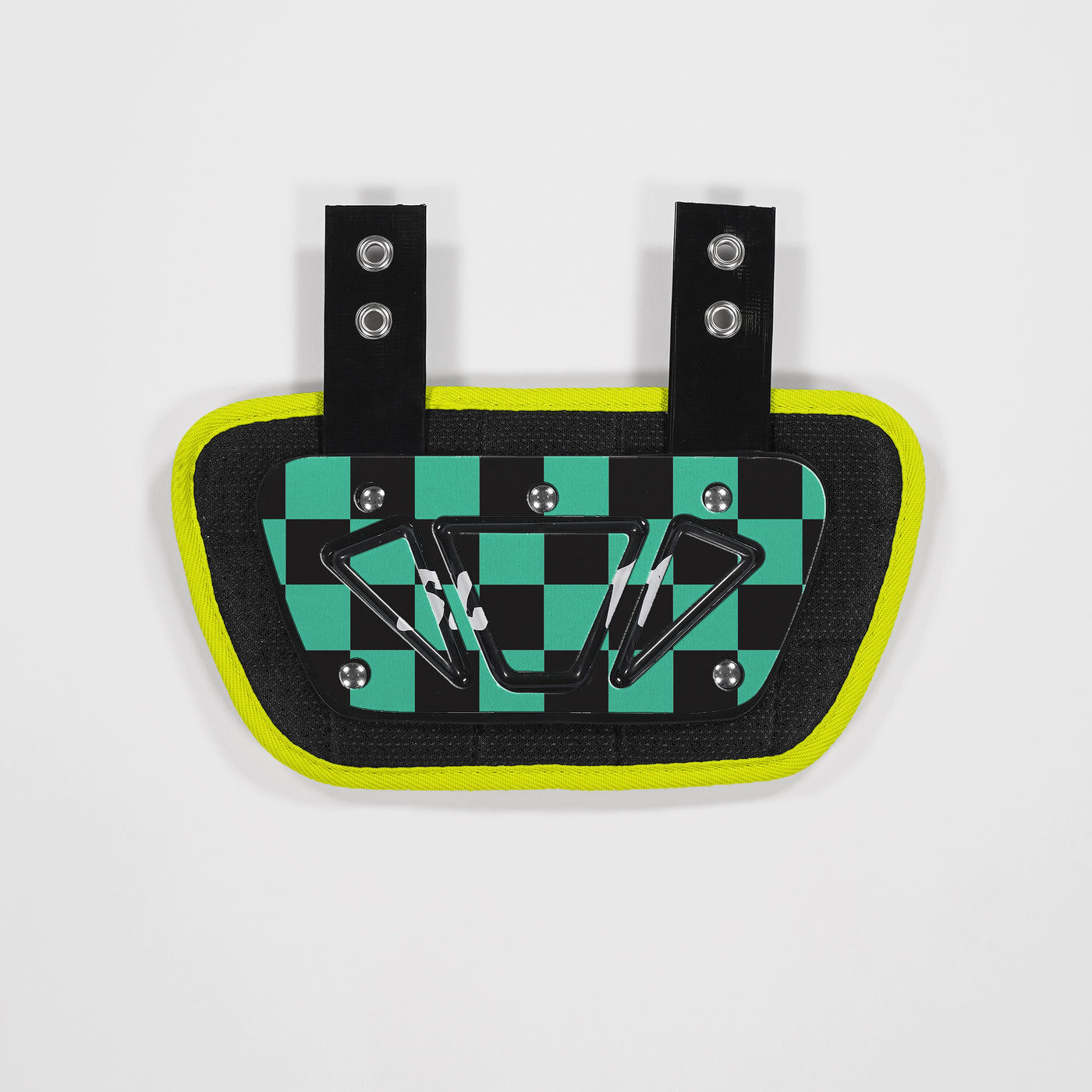 Checkered Teal Black Sticker for Back Plate