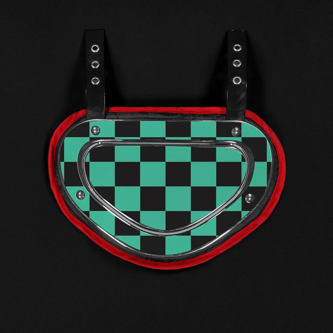 Checkered Teal Black Sticker for Back Plate