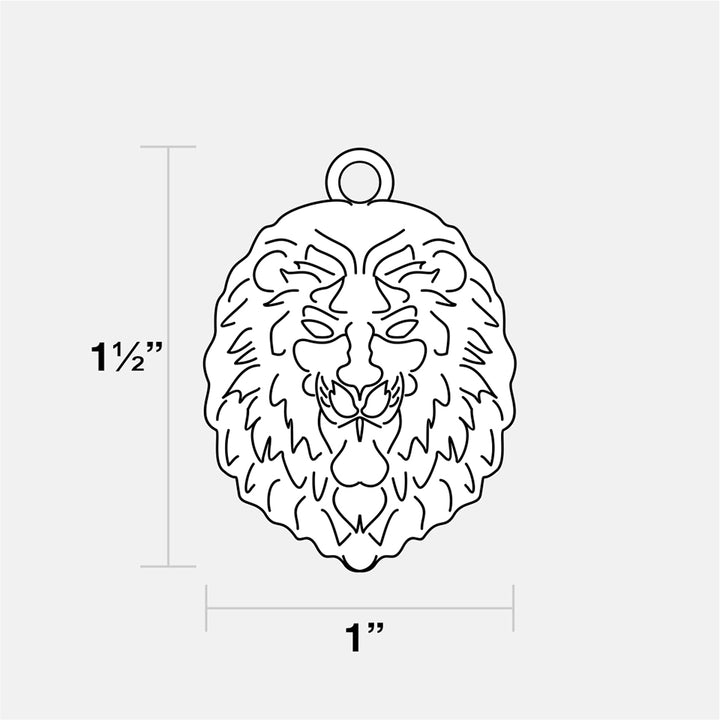 Lion Pendant with Chain Necklace - Gold Plated Stainless Steel