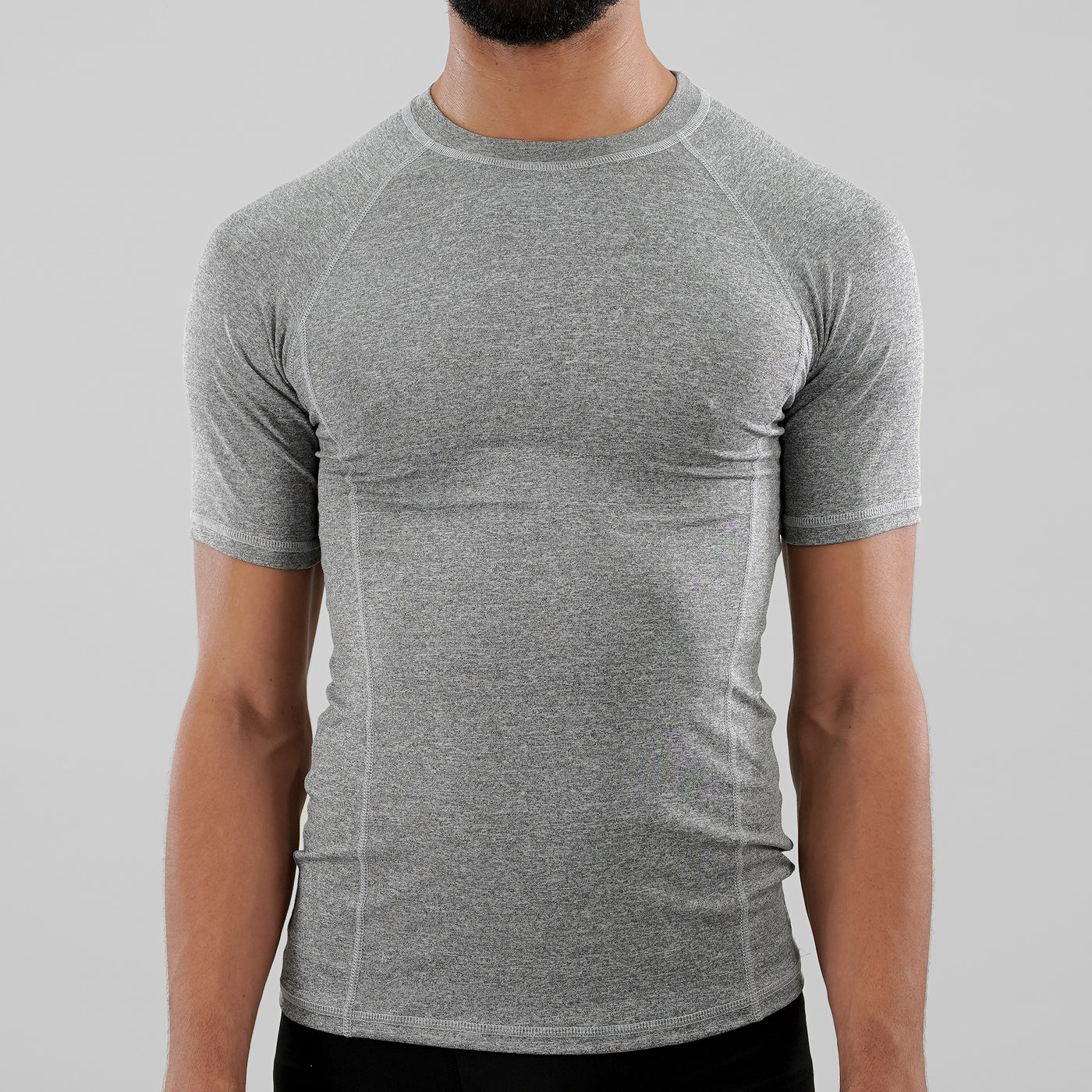 Melange Gray Compression Shirt