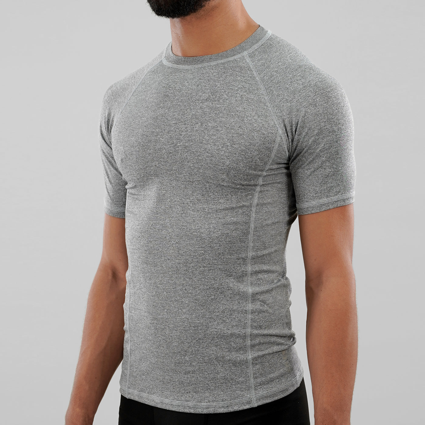 Melange Gray Compression Shirt