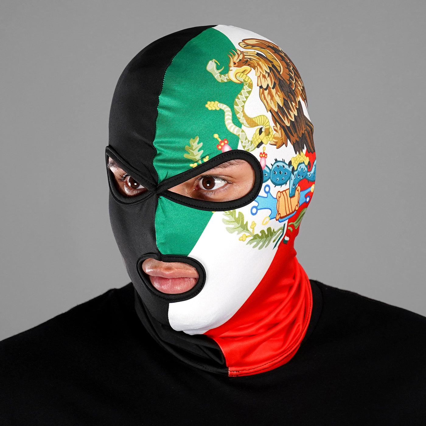Mexico Flag 3 Hole Ski Mask