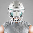 Mint Tint Machine Silver Helmet Eye-Shield Visor