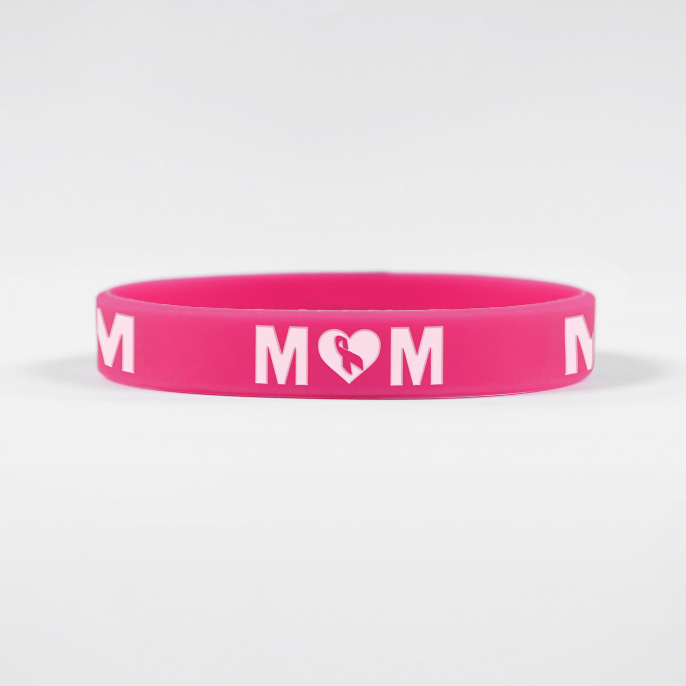 Mom Pink Ribbon Motivational Wristband