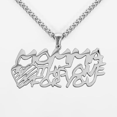Momma Pendant with Chain Kids Necklace - Stainless Steel
