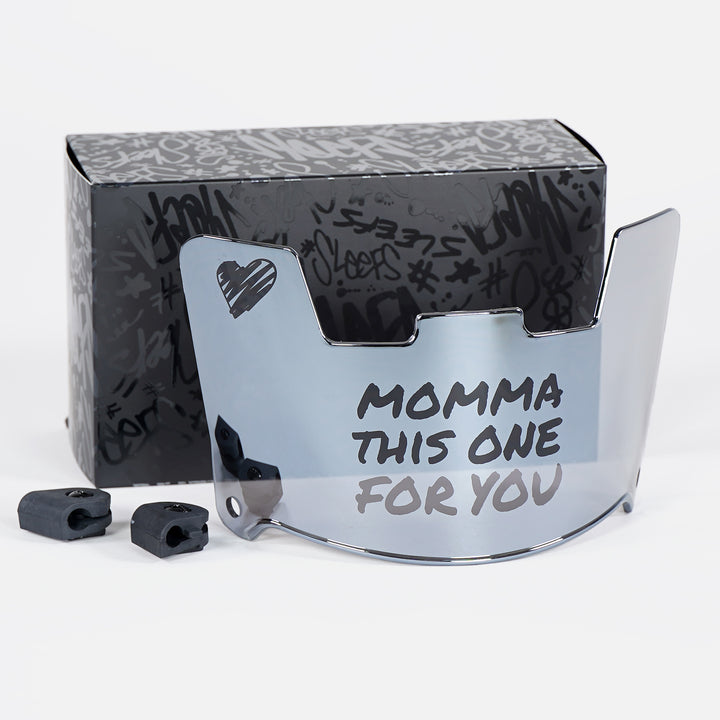 Momma Silver Moonstone Helmet Eye-Shield Visor