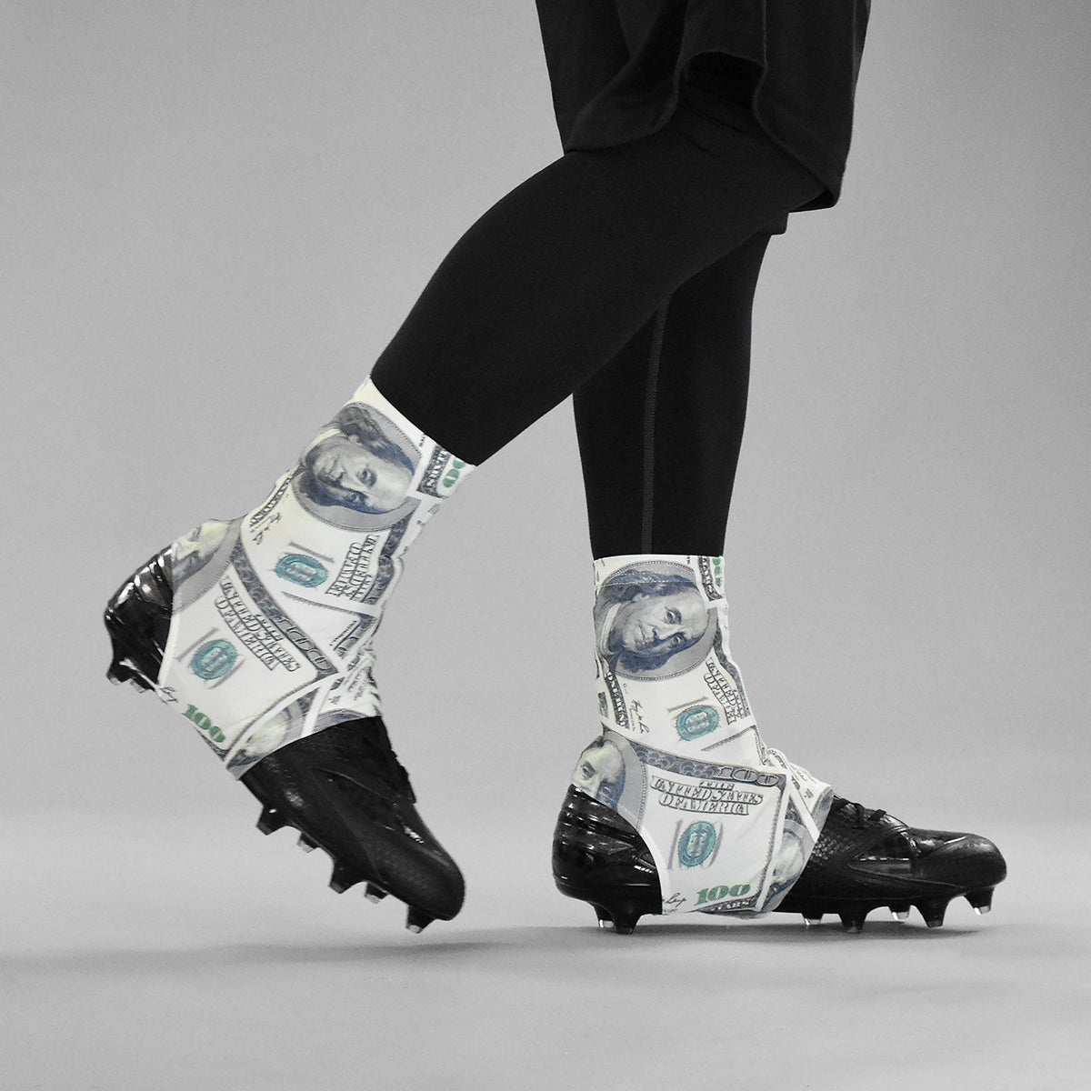 Money Benjamins Spats / Cleat Covers