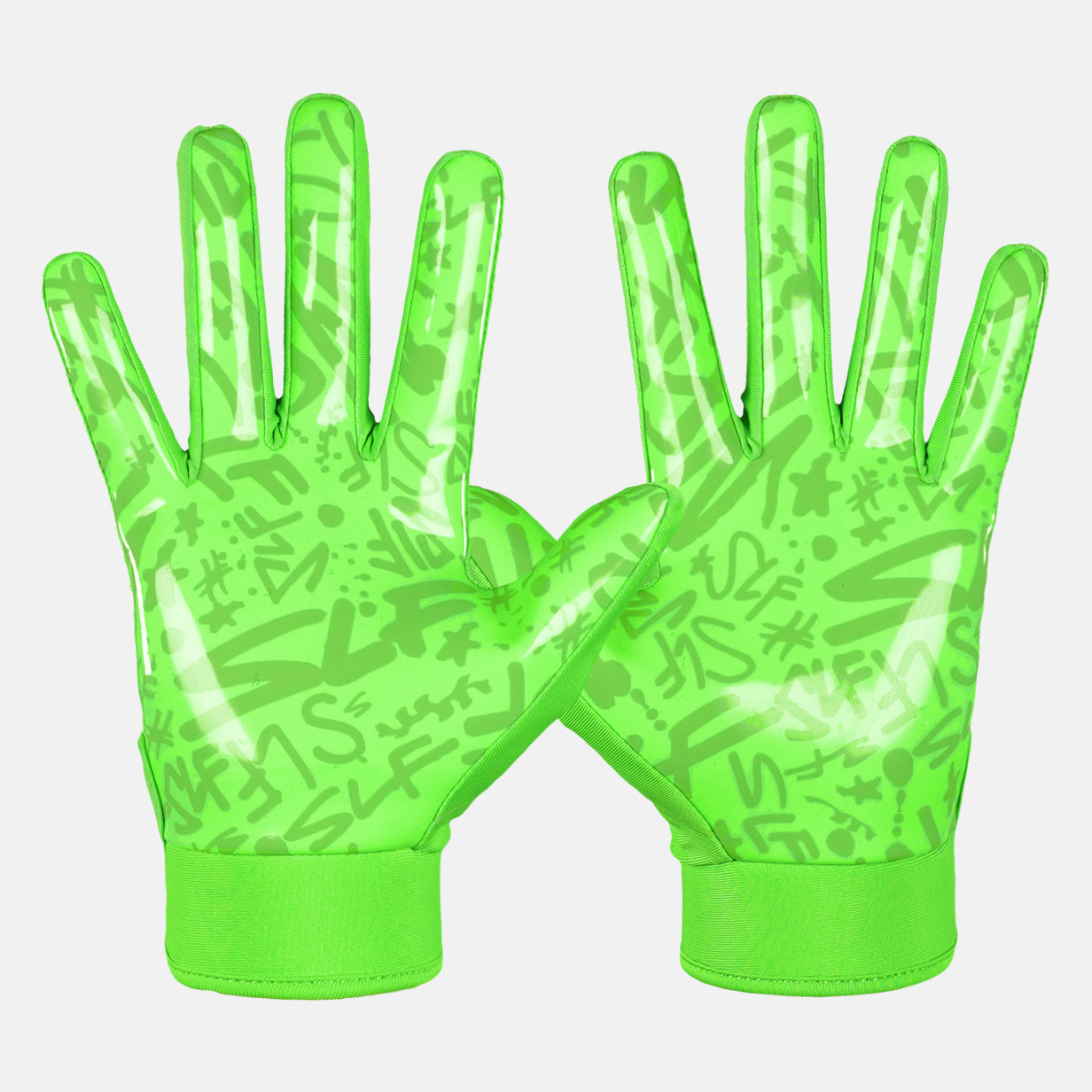 Neon Green Sticky Football Receiver Gloves – SLEEFS
