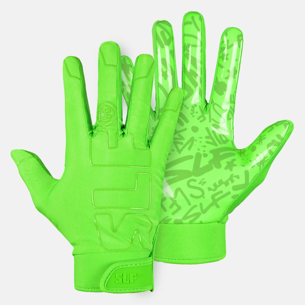 Neon Green Sticky Football Receiver Gloves