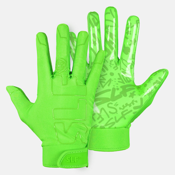 SLF Pattern Black Gold Sticky Football Receiver Gloves – SLEEFS