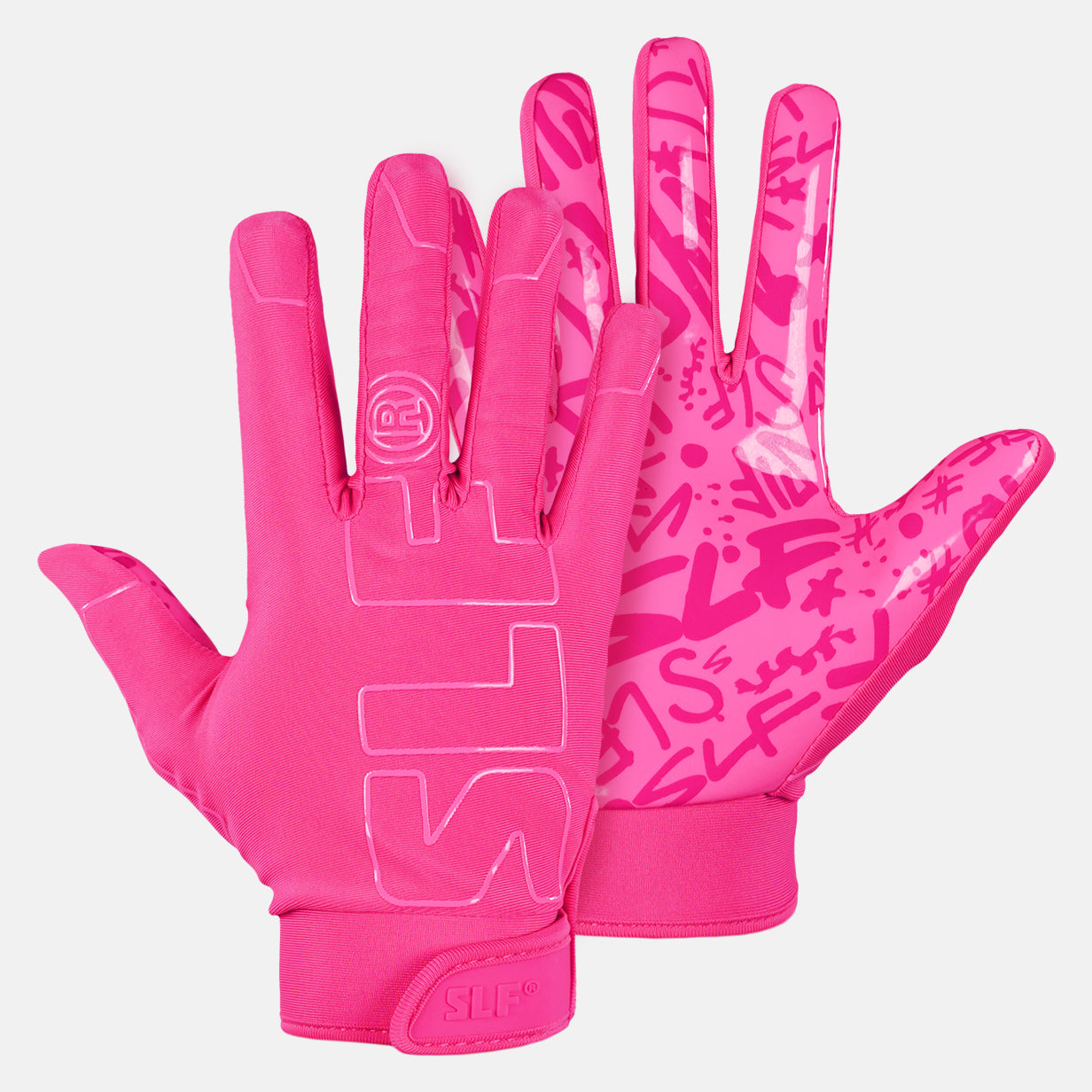 Neon Pink Sticky Football Receiver Gloves â SLEEFS
