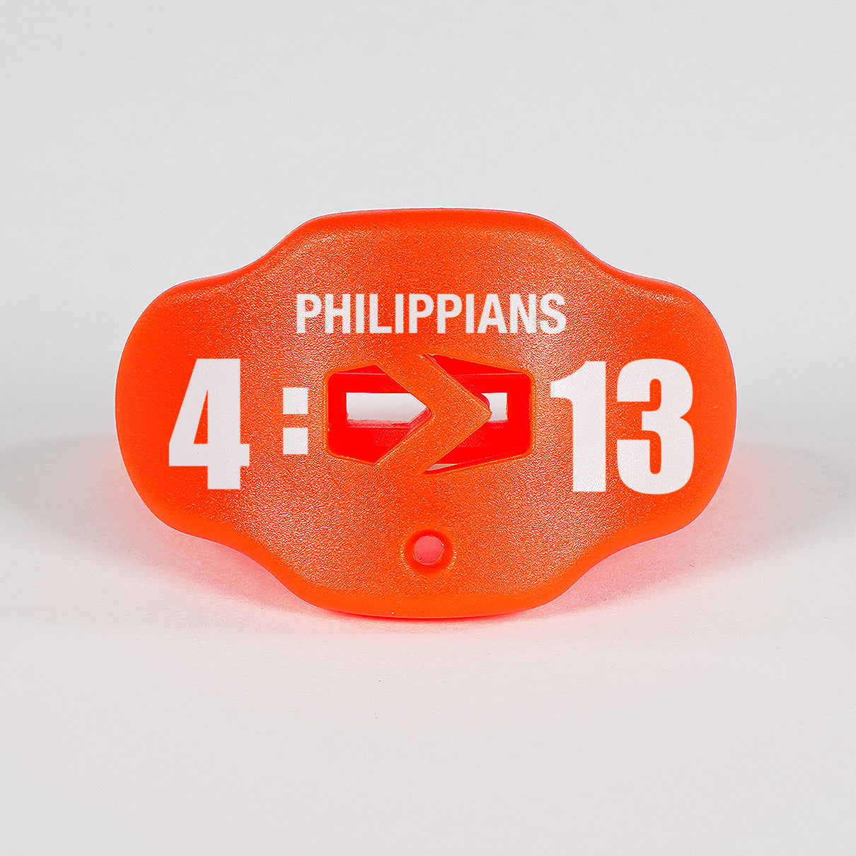 Philippians 4:13 Hue Orange Football Mouthguard