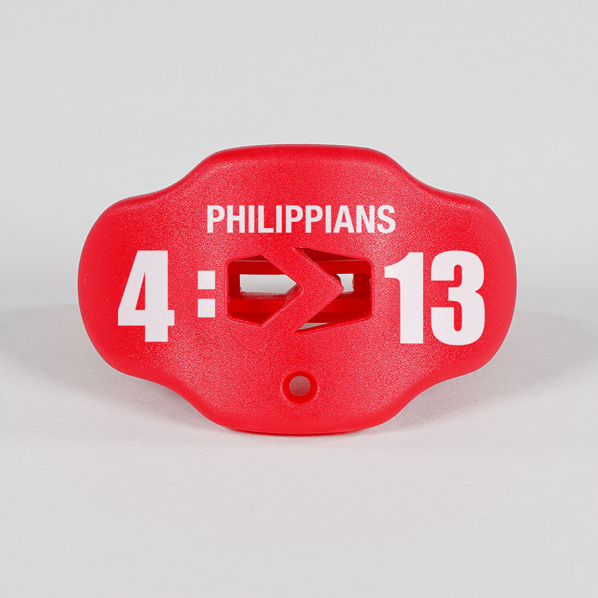 Philippians 4:13 Hue Red Football Mouthguard