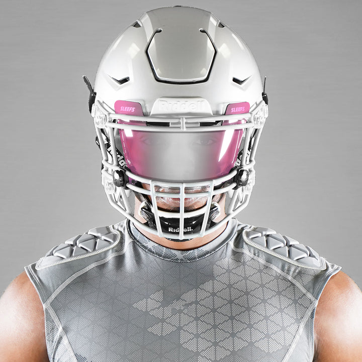 Pink Machine Silver Helmet Eye-Shield Visor