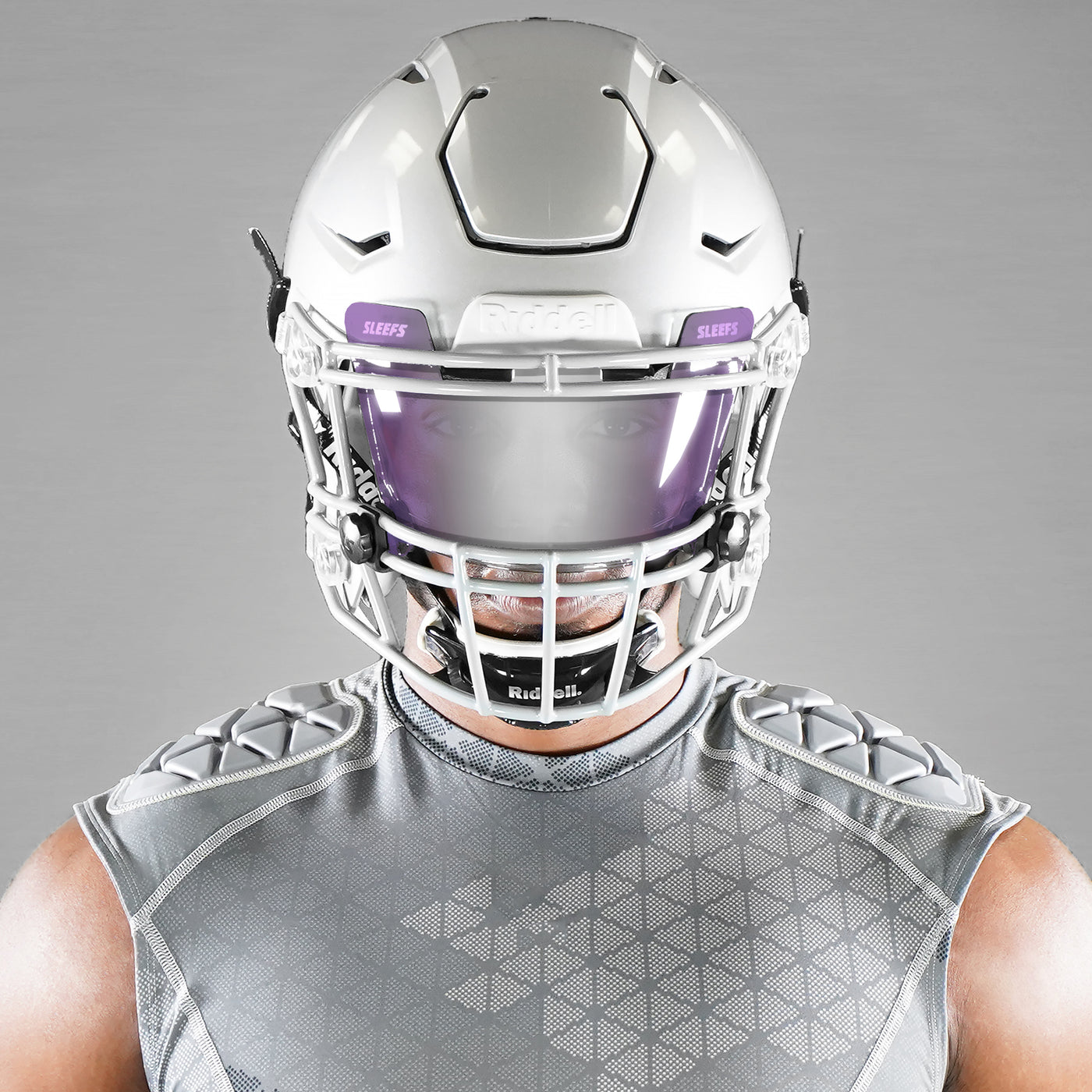 Purple Machine Silver Helmet Eye-Shield Visor