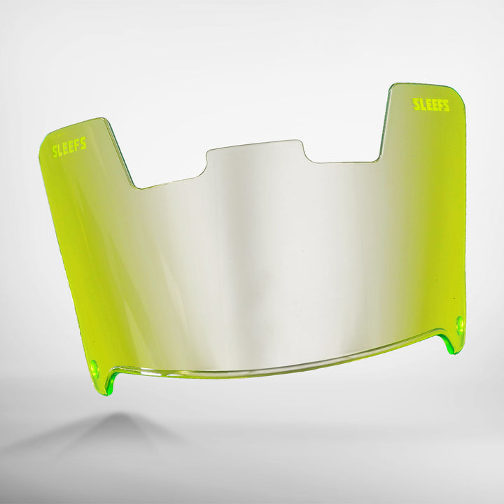 Safety Yellow Machine Silver Helmet Eye-Shield Visor