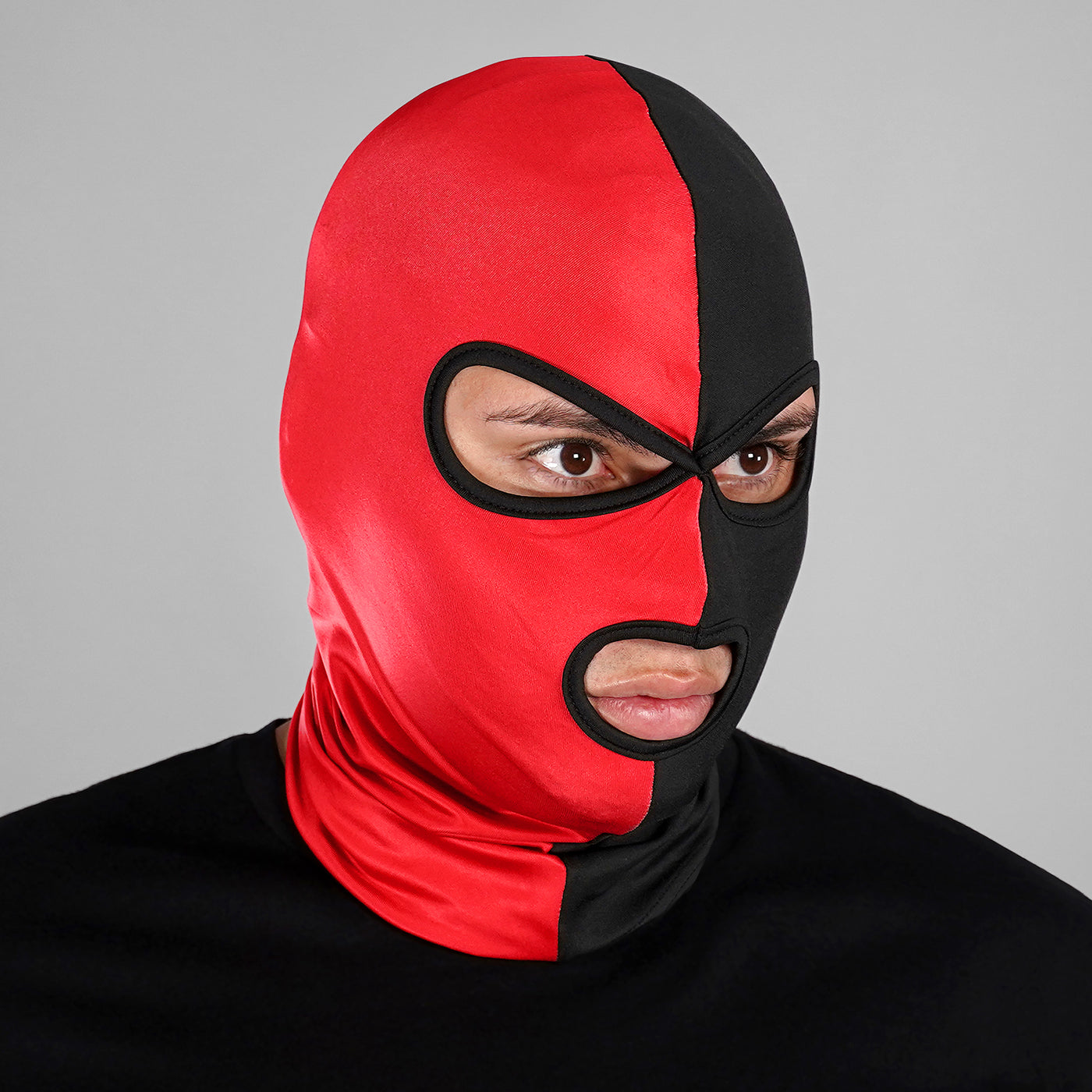 Red Black 3 Hole Ski Mask
