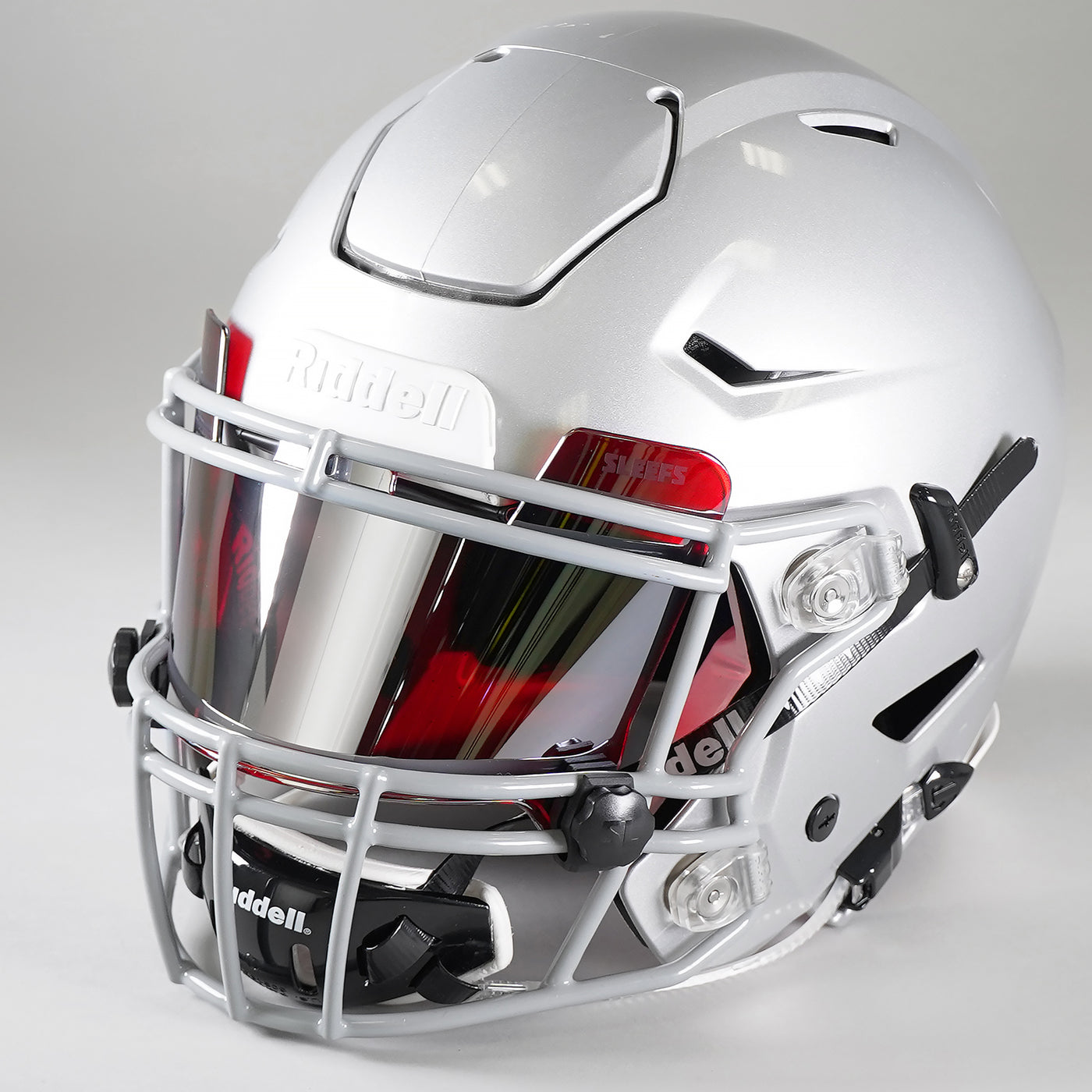 Red Rage Silver Helmet Eye-Shield Visor