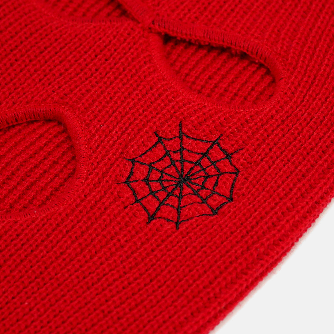 Red Web Pattern Ski Mask