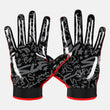 Red Web Pattern Sticky Football Receiver Gloves