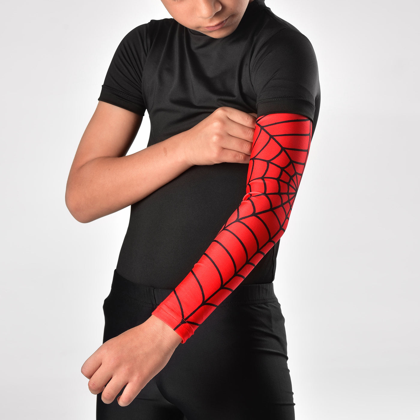 Red Web Pattern Arm Sleeve