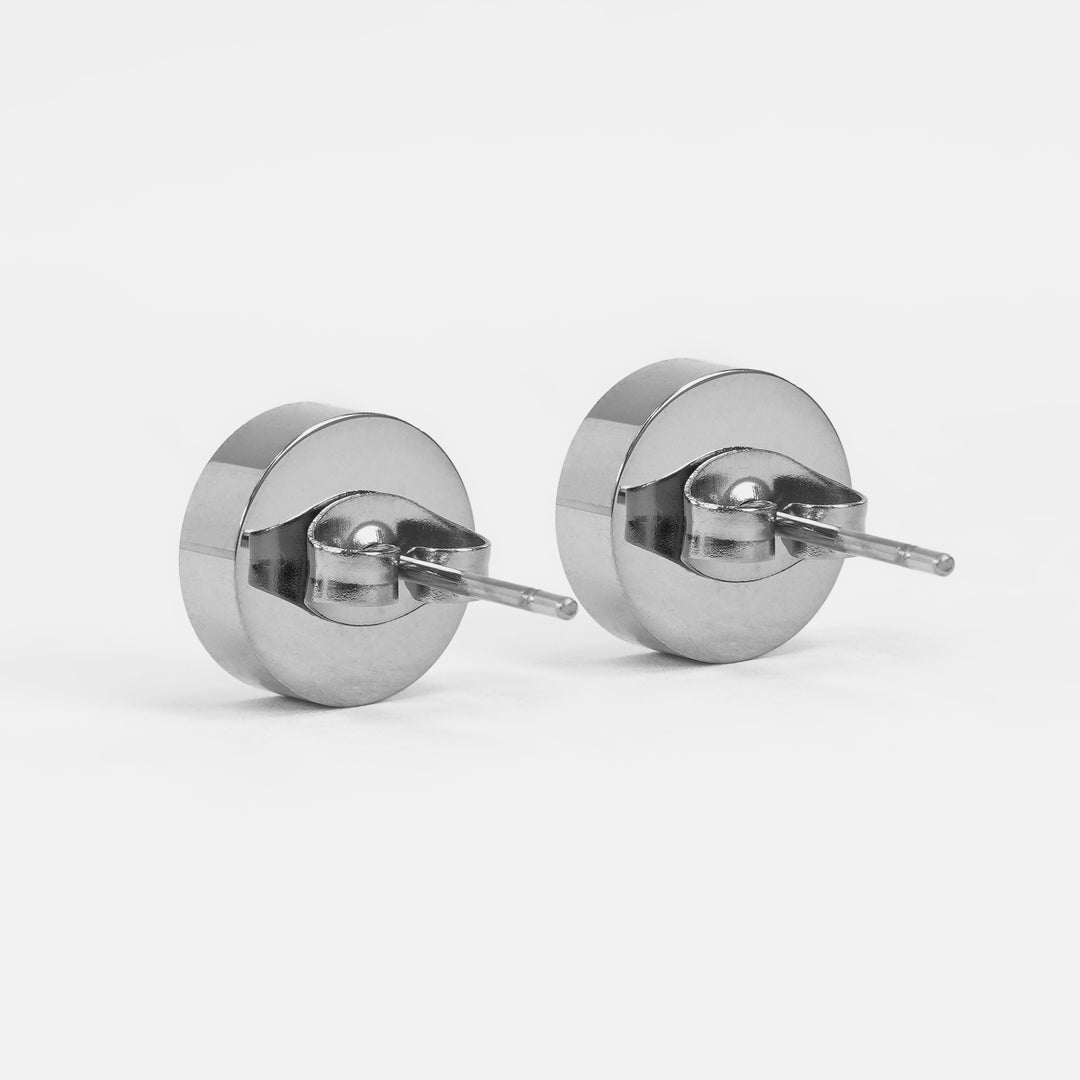 Roman Numeral Stud Earrings - Stainless Steel