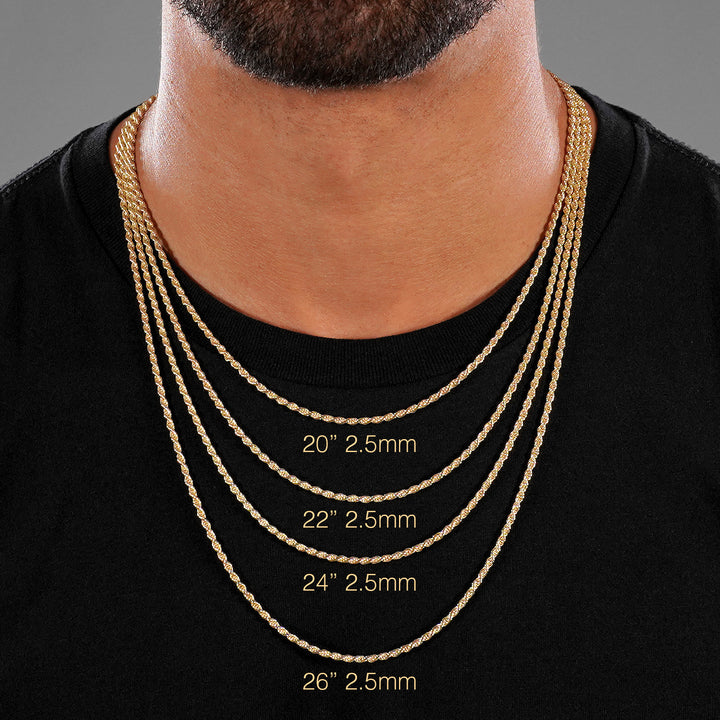 Rope Gold Chain - 2.5mm